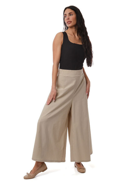 Pantaloni Largi Bej