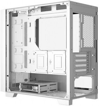 PCCOOLER C3 D310 Gaming Mini Tower Carcasă PC cu Panou Lateral și Iluminare ARGB Alb