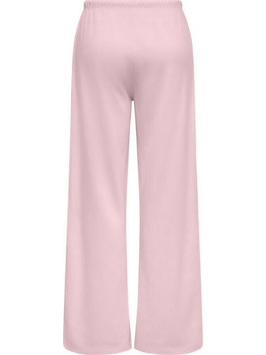 Pantaloni Dama Cu Elastic În Croială Relaxată Roz