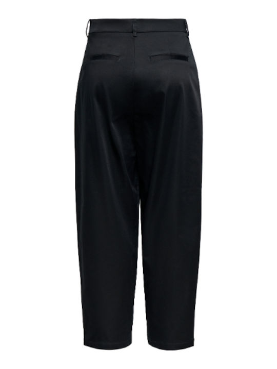 Women's Chino Cotton Black Trousers