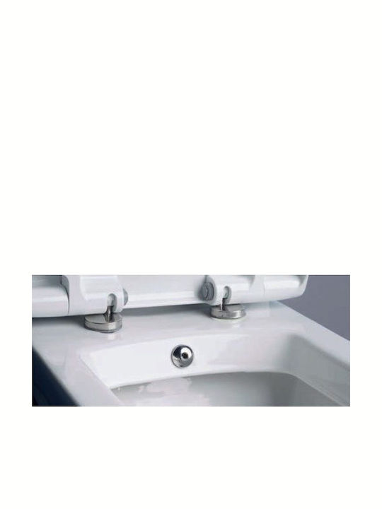 Serel Senior Λεκάνη Κρεμαστή με Slim Κάλυμμα Soft Close Λευκή