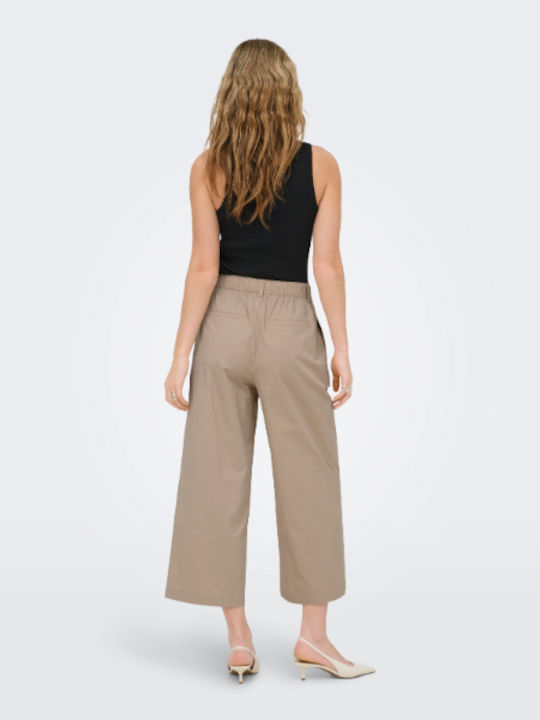 Only Women's Fabric Trousers Beige