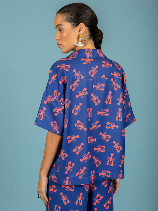 Short Sleeve Women's Shirt Blue