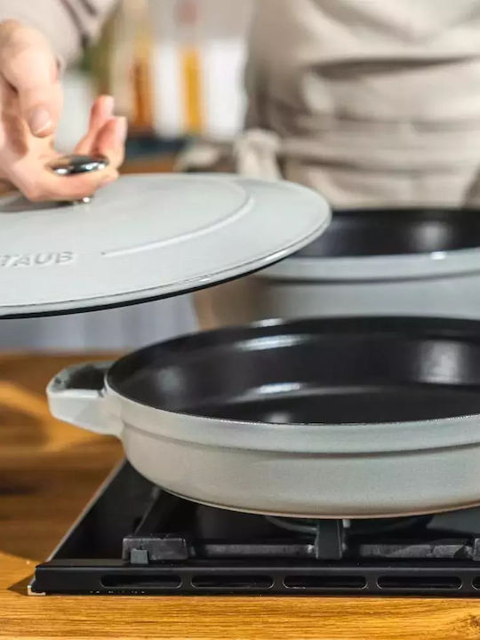 Staub Round Cast Iron Dutch Oven 33x35cm 3 Pieces