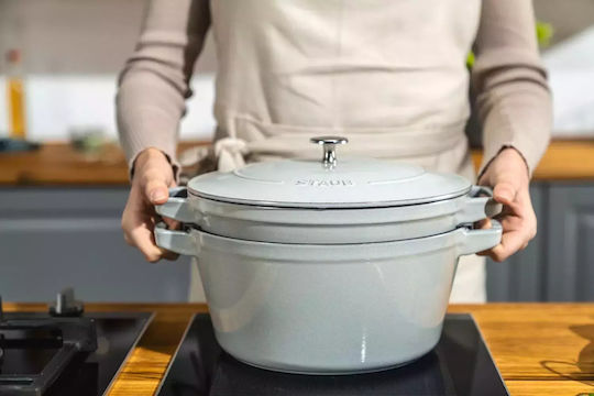 Staub Cratiță Olandeză Rotundă din Fontă 33x35cm 3 Bucăți