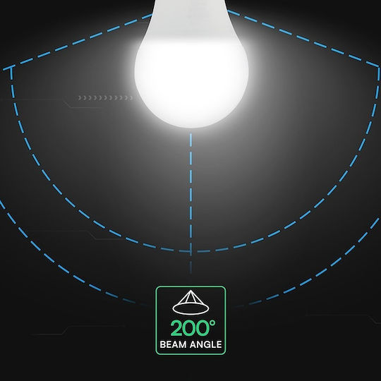 V-TAC LED Bulb 8.5W 104mm for Socket E27 and Shape A60 Cool White 806lm
