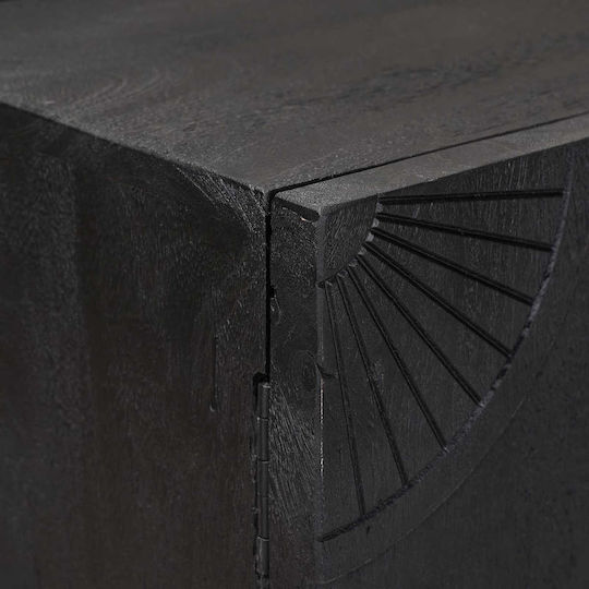 Μπουφές Ξύλινος Μαύρο 105x30x68cm