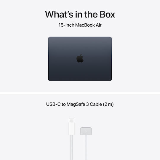 Apple MacBook Air 15.3" IPS Retina Display (M5-10-Core/16GB/512GB SSD/10-Core GPU) Midnight (US Keyboard)