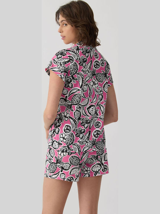 Minerva Summer Women's Pyjama Set Fuchsia