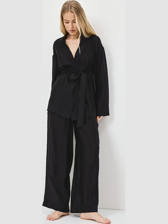 Aruelle Summer Women's Pyjama Set Black