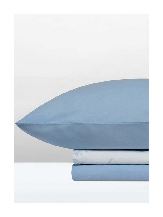 Aigaion Landscape Bed Sheet Set With 2 Pillowcases Double With Rubber Hugger 160x200+35cm 3 Pieces
