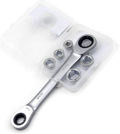 Deutsche Polygon-Schlüssel Französischer Ratschenring Doppelzweck 10mm 11mm 12mm 13mm 14mm 15mm 16mm 17mm 18mm 19mm 20mm 21mm 22mm 23mm 24mm 25mm 26mm 27mm 30mm 32mm 6mm 7mm 8mm 9mm