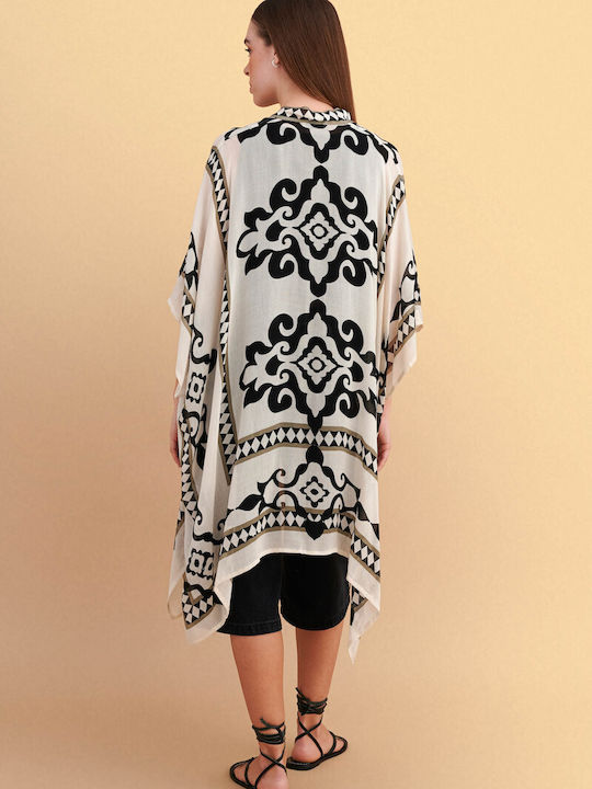 Long Women's Kimono Beige