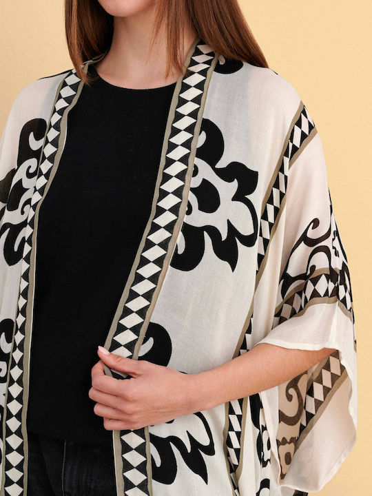 Long Women's Kimono Beige