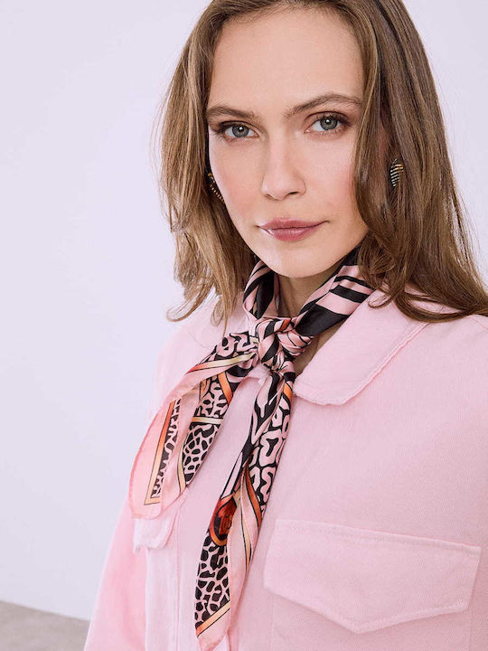 Celestino Damen Schals & Stolen Animal Print Rosa