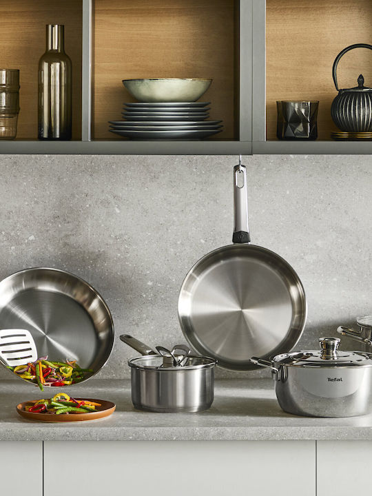 Tefal Emotion+ Βαθιά Ανοξείδωτη Κατσαρόλα 9.6lt / 28cm