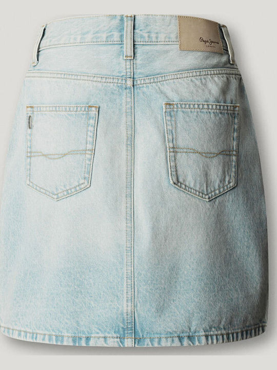 Denim Hohe Taille Mini Damenrock Vintage Bleached