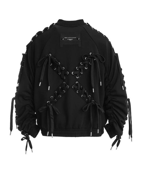 Mod Wave Movement Geacă Bomber Neagră