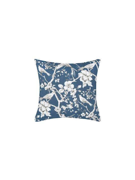Μαξιλάρι Καναπέ S-f Brianna από 100% Βαμβάκι Blue 40x40εκ.