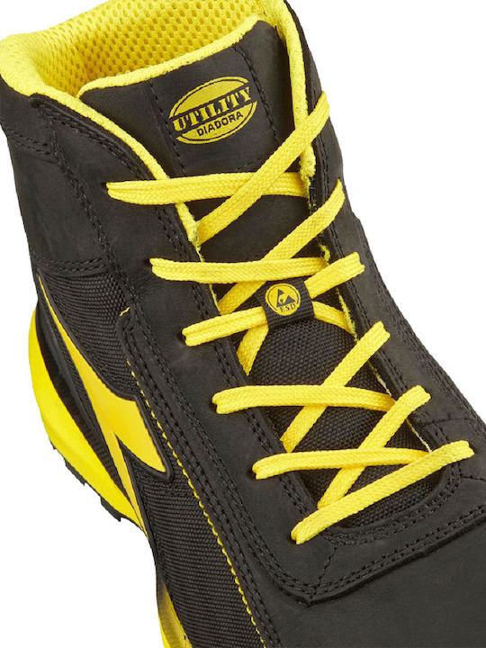 Utility Diadora Glove Safety Boots Black S3S with ESD FO HRO SR Certification