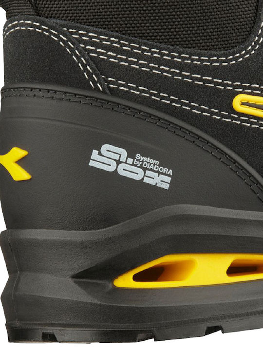 Utility Diadora Run A Box Μποτάκι Ασφαλείας Μαύρο S3S με Πιστοποίηση ESD ,SR