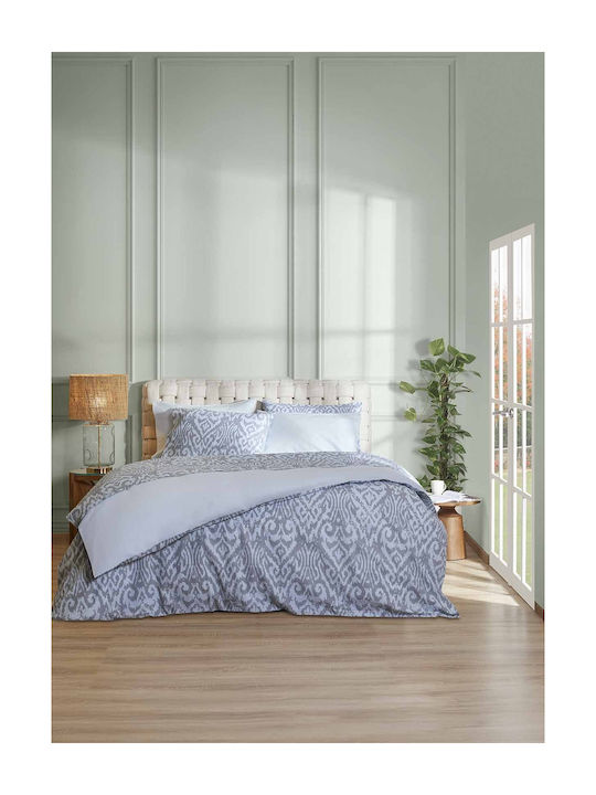 Aigaion Set Bed Sheet with 2 Pillowcases Super-Double with Rubber Hugger 160x200+35cm 3 (3 Pieces)
