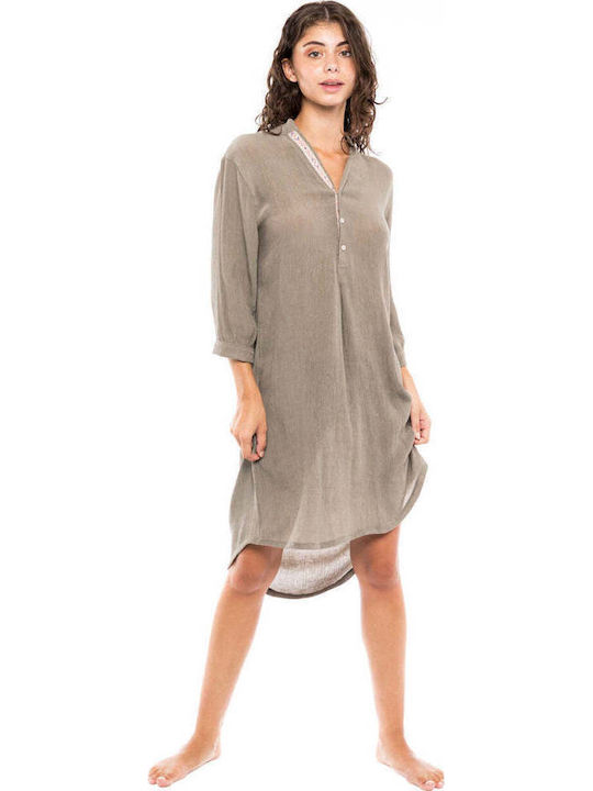 Pink Label Damen Kaftan Bademode Gelbes