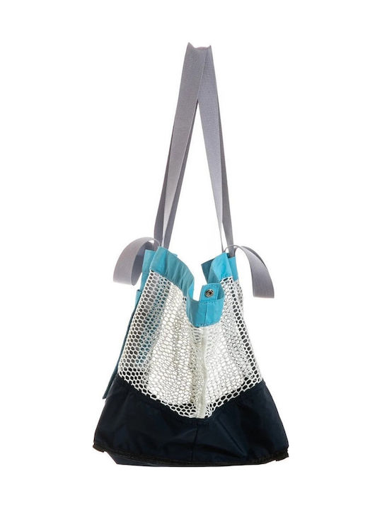 Mod Wave Movement Fabric Women's Shoulder Bag Blue