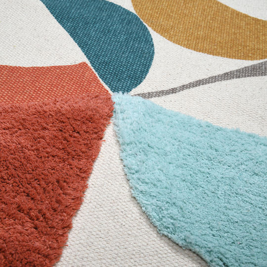 S-f Blokken Rug Rectangular Multicolour 60x90cm