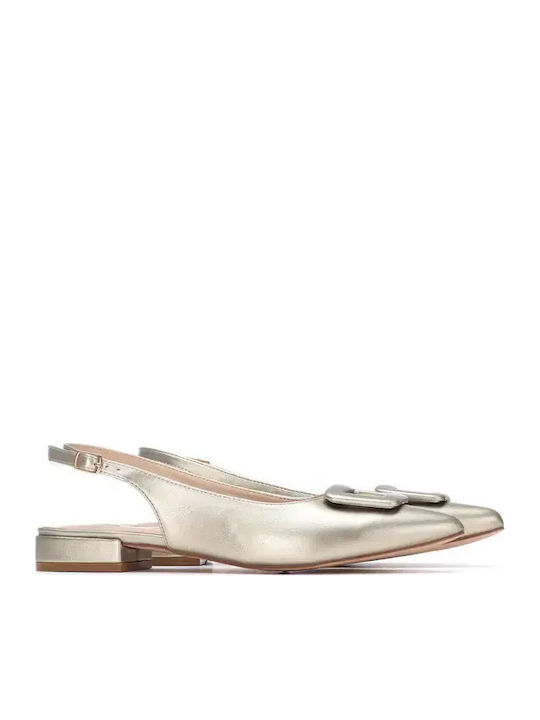 Women's Ballerina Shoes in Gold Colour