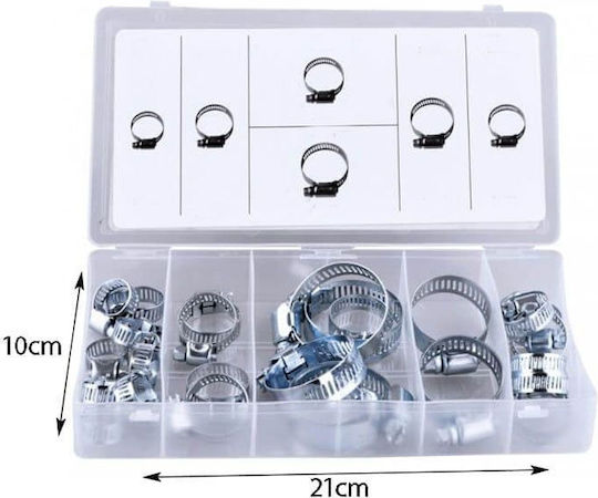 Σφιγκτήρες Inox 6 Μεγέθη 26τμχ Hose Clip Assortment 26pc