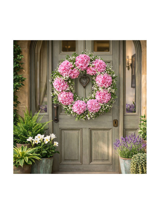 Artificial Decorative Flower Crown 36cm Pink