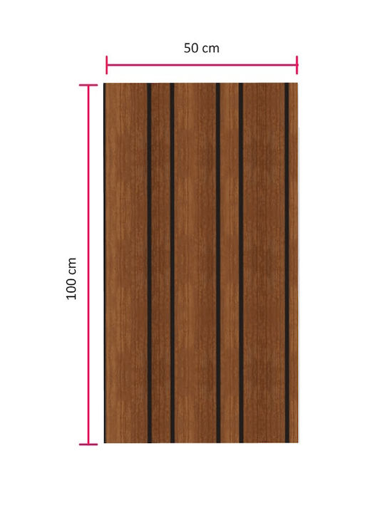 Wandsticker & Wandgemälde Dekorative Holzpaneel Eiche Reliefstruktur Wärmedämmung Feuchtigkeitsbeständig 50cm x 100cm Dicke 2,5cm