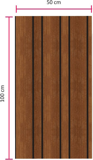 Placă Decorativă de Placare cu Efect de Lemn Stejar Textură Reliefată Termoizolantă Rezistentă la Umiditate 50cm X 100cm Grosime 2,5cm