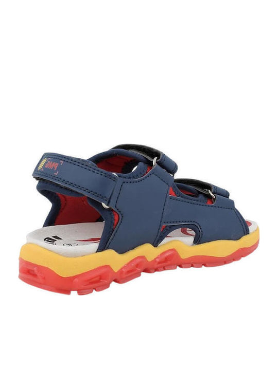 Kids' Anatomic Sandals with Hoop & Loop Closure and Lights Orange