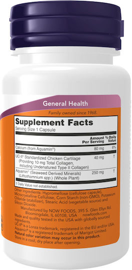 Now Foods UCII Undernatured Type II Collagen 60 κάψουλες