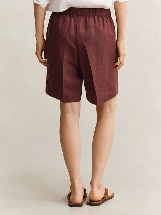 Damen-Leinen-Bermudas Braun