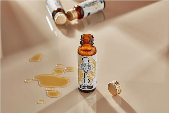 Colagen Lichid Marin Hidrolizat Cheratină Biotină Creșterea Părului Gold Collagen Hairlift 10 Fiole X 50 Ml
