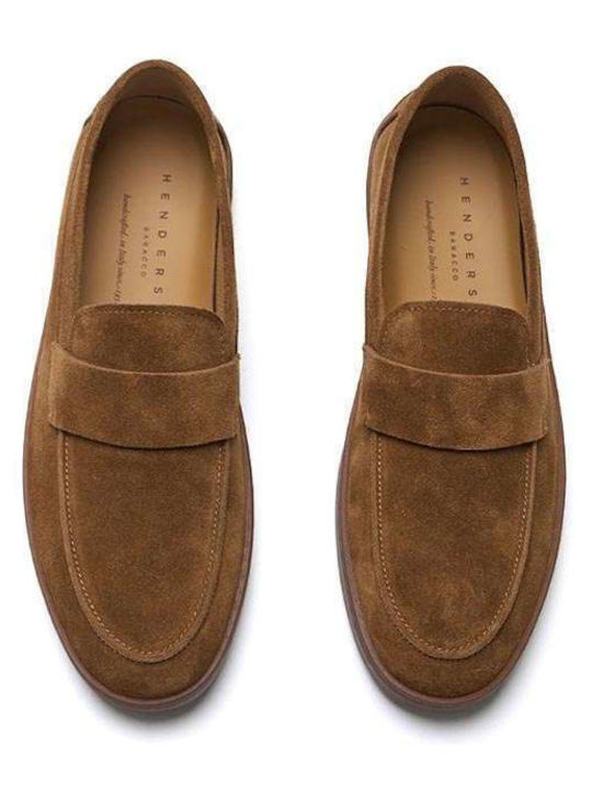 Suede Ανδρικά Loafers σε Καφέ Χρώμα