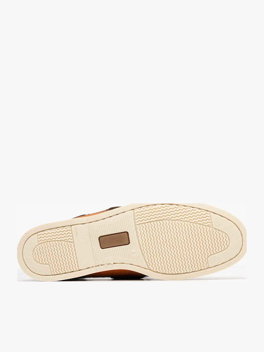 Deri Herren Bootsschuhe in Orangen Farbe