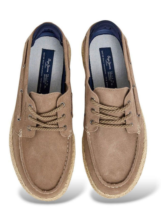 Men's Boat Shoes in Beige Colour
