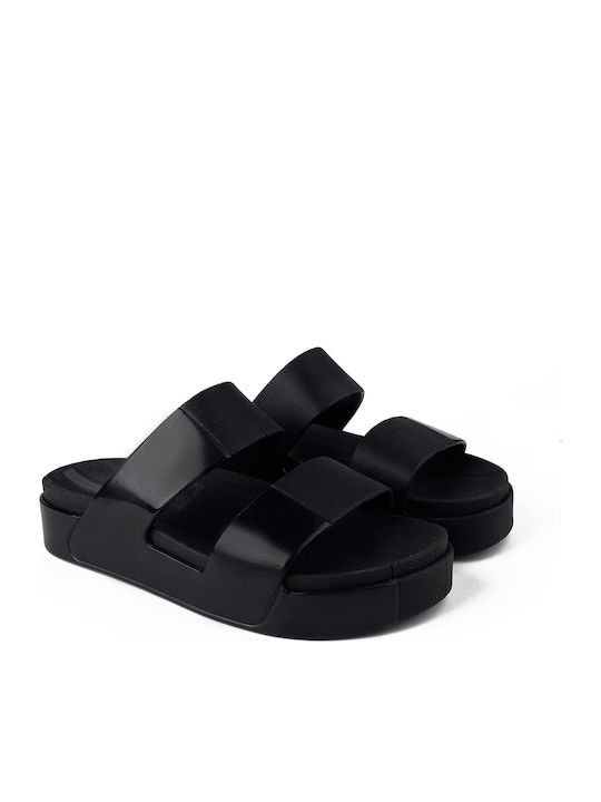 Дамски Сандали Flatforms Черни GHOST