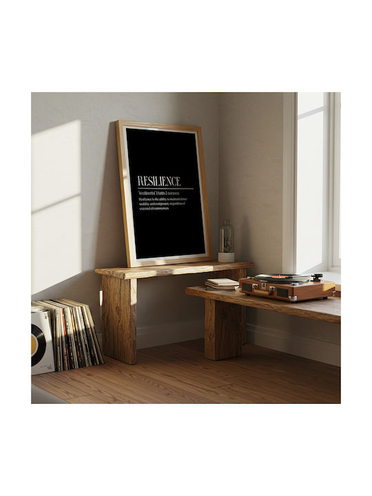 Quote Poster Resilence Seneca Pq164 30cm X 40cm Λευκή Ξύλινη Κορνίζα