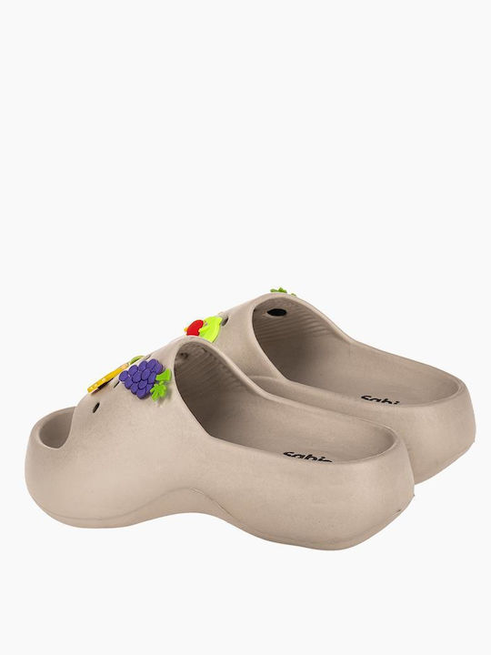 Slides in Beige Colour