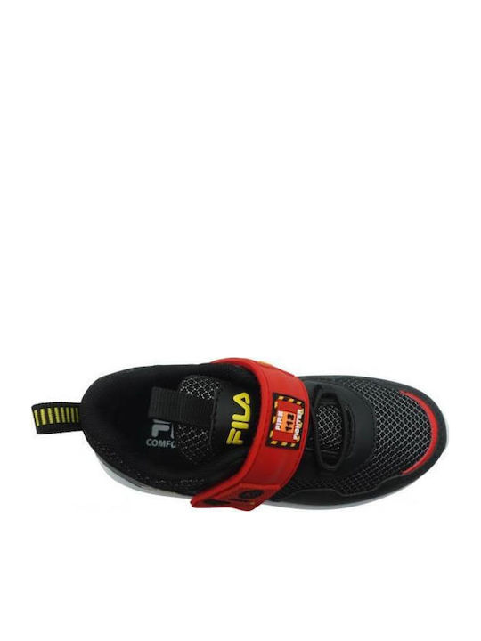 Παιδικά Sneakers με Σκρατς & Φωτάκια Μαύρα