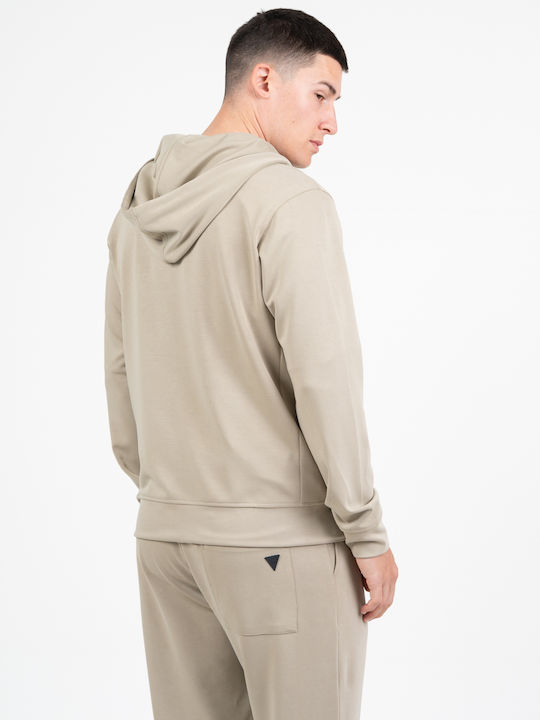 Beige Kapuzenjacke