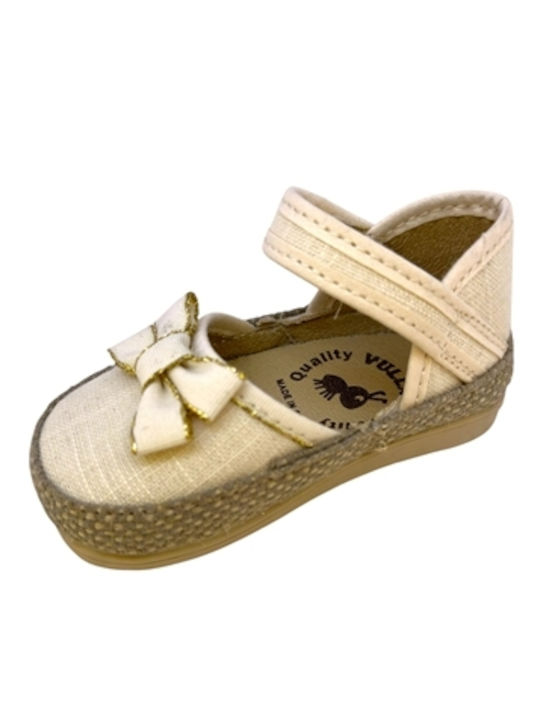 Kinder Espadrilles Mit Bügel- und Schleifenverschluss Beigen