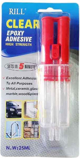 Ansin 01870 Epoxy Metall-Kleber 2-Komponenten Transparente 25ml