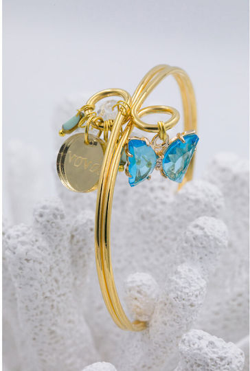 Kymi Christening Charm Bracelet Light Blue 2 Pieces MN303