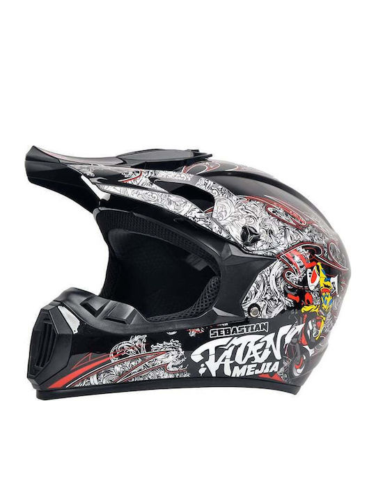 FIXATO Cască Moto Motocross Multicolor